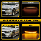 LED Marker Side Lights for Dodge Charger (2015-Present) - Smoked Amber