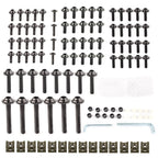 Fairing Bolt Bodywork Screws Nuts Kit for Kawasaki (CNC Alloy, Black)