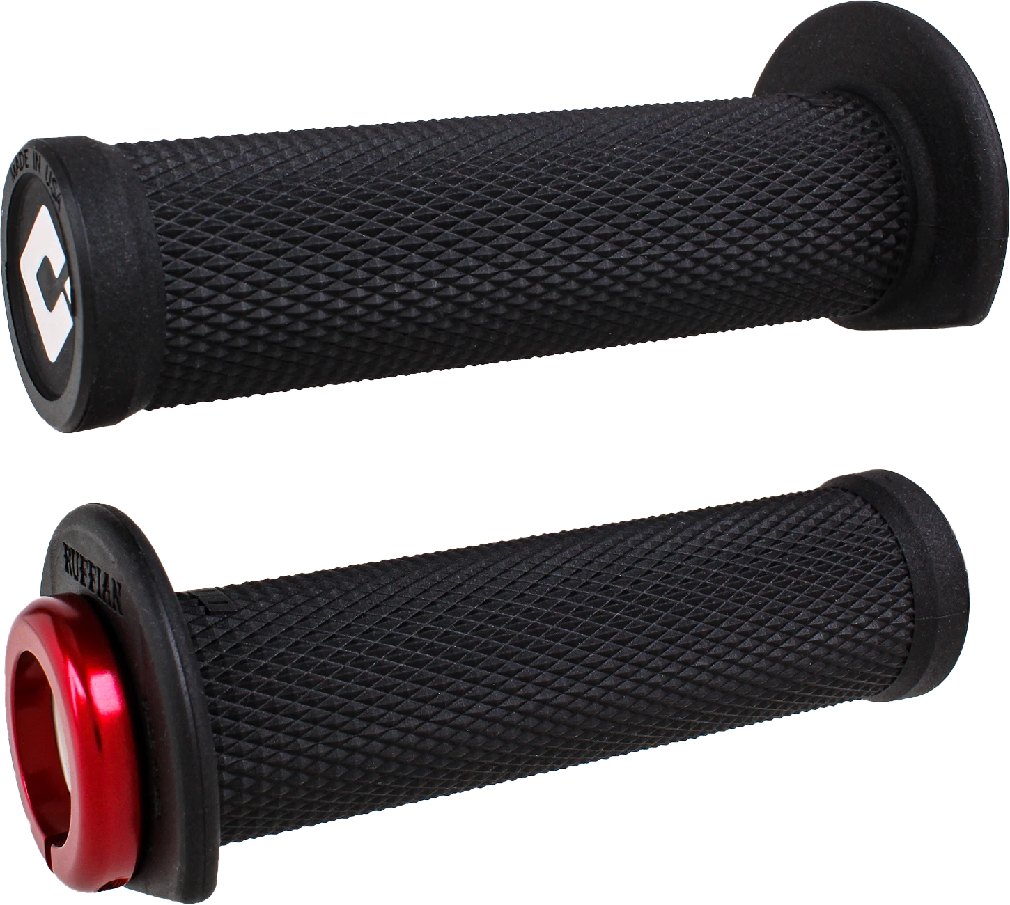 ODI Ruffian Lock-On Grips 125mm for ATV & PWC (Black/Red)