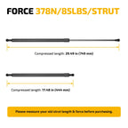 2 Lift Support Shocks for Truck Tonneau Cover (29.50 Inch, 030359)