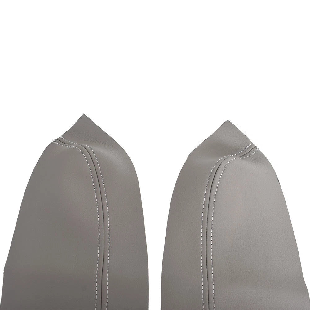 Door Panel Armrest Covers for Honda Civic (2006–2011) Gray Synthetic Leather