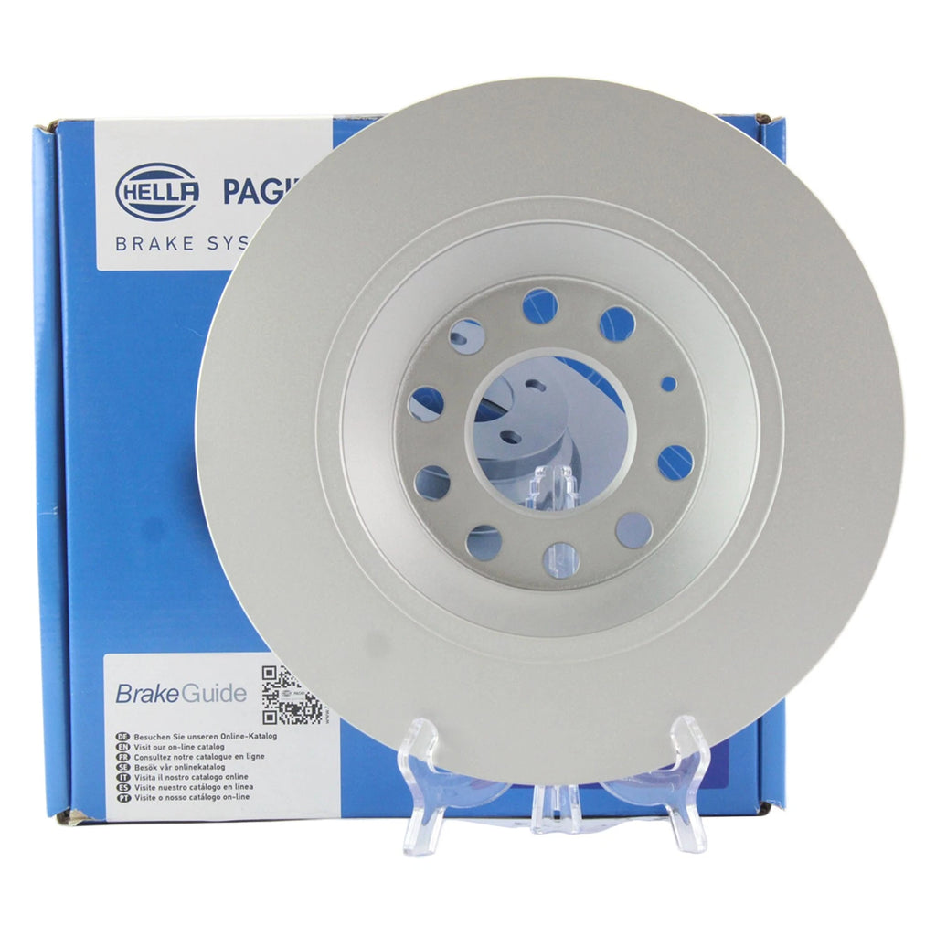 Hella Pagid 302mm Rear Solid Coated Disc Brake Rotor for Audi A6 Quattro (1998–2011)