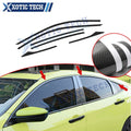 Carbon Fiber Look Vinyl Chrome Delete Blackout Window Cover for Civic (2016–2021)
