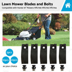 Set of 5 Lawn Mower Blades and Bolts for Honda HRU196 (2000–2023)