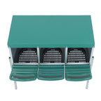 3 Hole Chicken Nesting Box with Metal Legs for Chickens (Roll Away)
