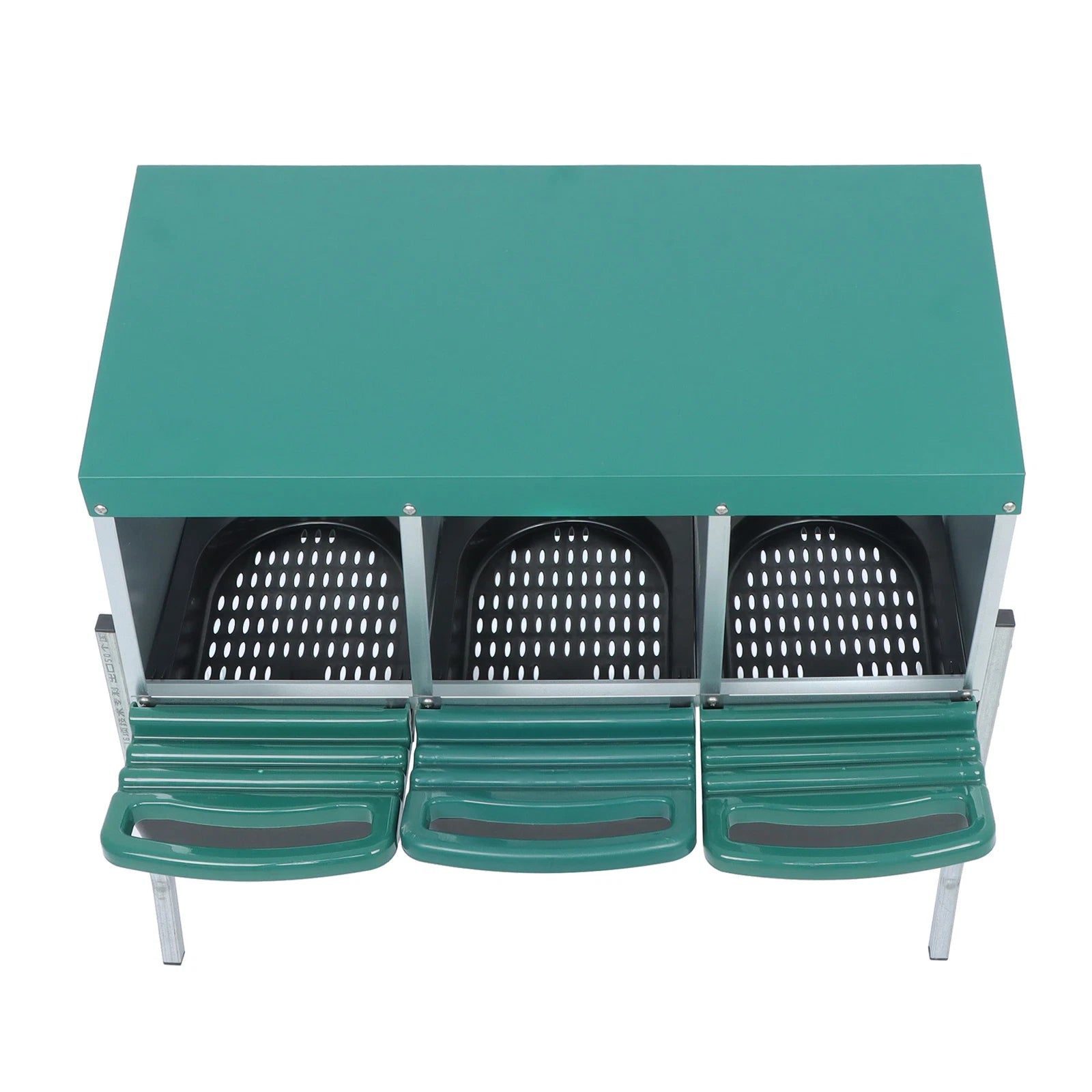 3 Hole Chicken Nesting Box with Metal Legs for Chickens (Roll Away)