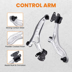 2X Front Lower Control Arms with Ball Joints for Ford Focus C-Max (2012-2018)