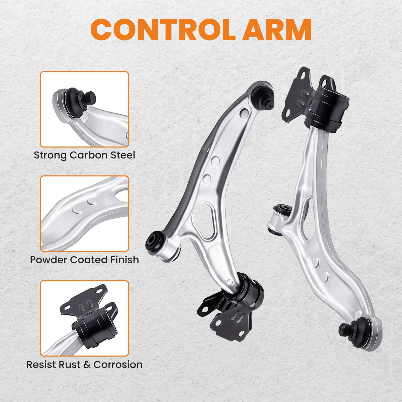 2X Front Lower Control Arms with Ball Joints for Ford Focus C-Max (2012-2018)