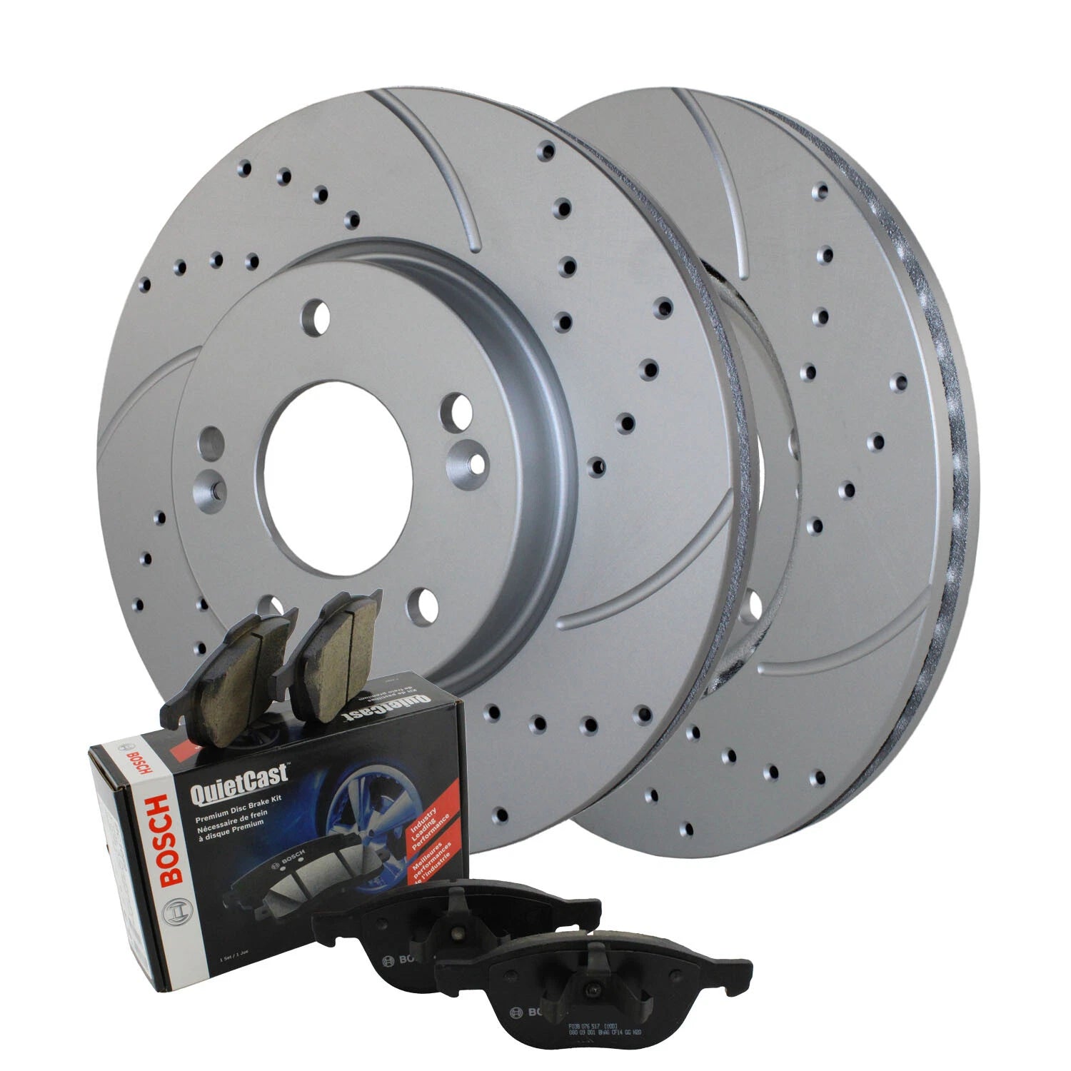 Front Brake Kit 280mm Drilled Rotors & Semi-Metallic Pads for Kia Soul (2010–2023)