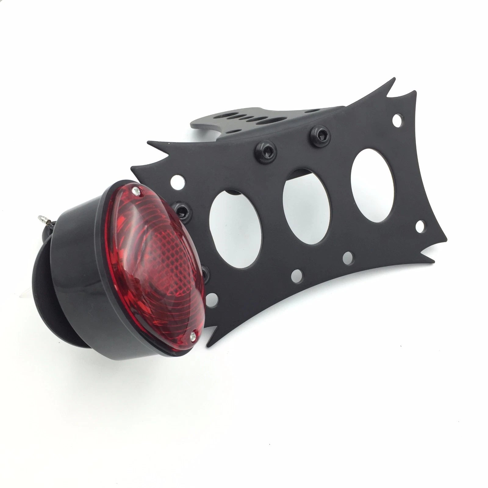 License Bracket & Oval Tail Light for Honda Kawasaki Suzuki Yamaha