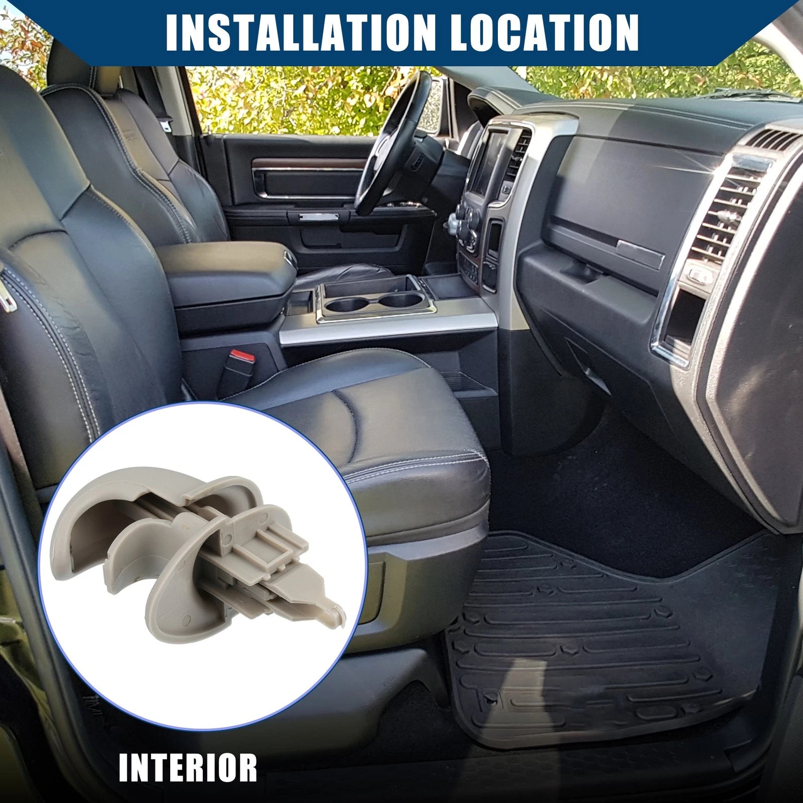 Coat Hook Clothes Hanger for Dodge RAM 1500 2500 (2002–2005) No.5HT25TL2AD Gray