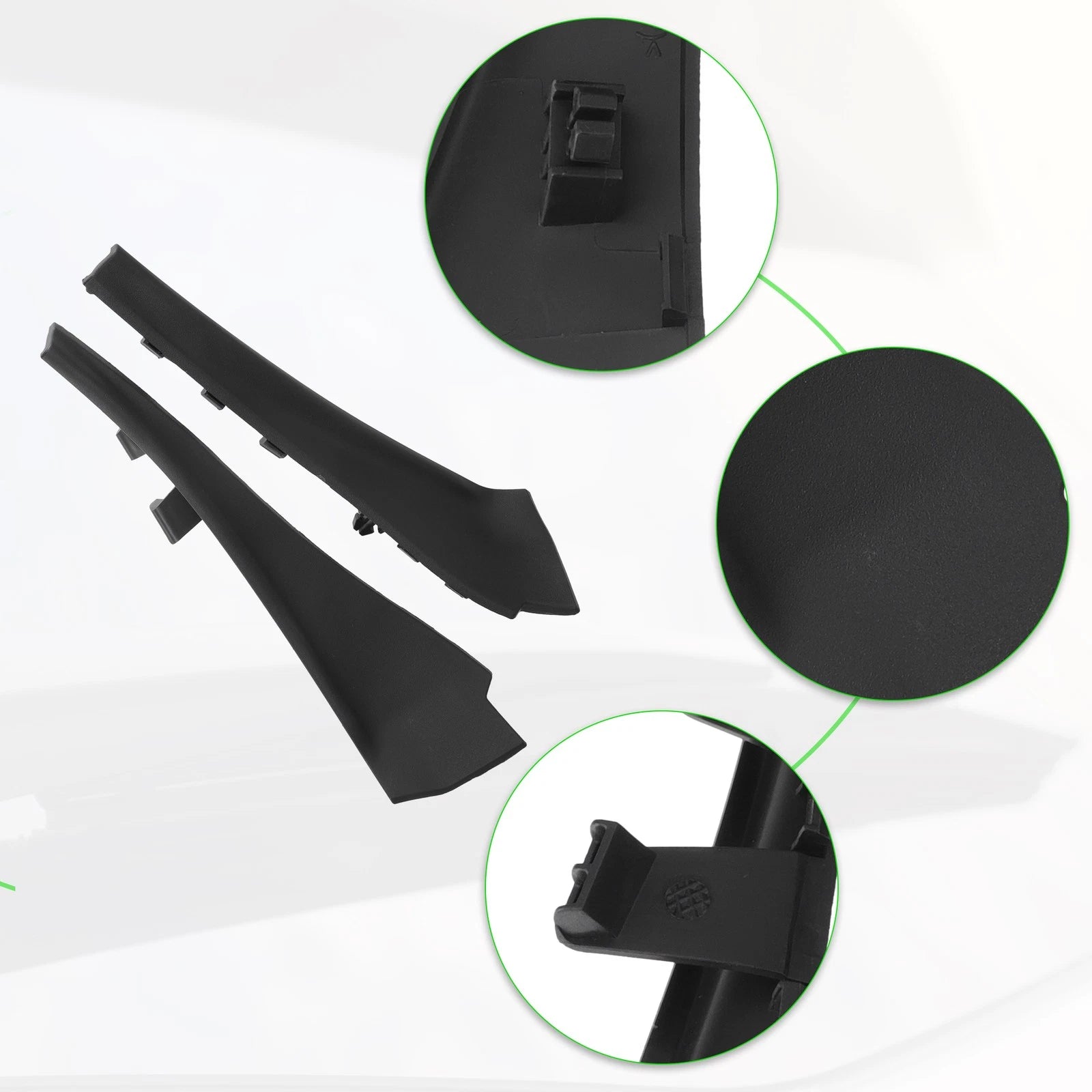 1 Pair Cowl Extension Trim Cover for Nissan Rogue (2014–2020)