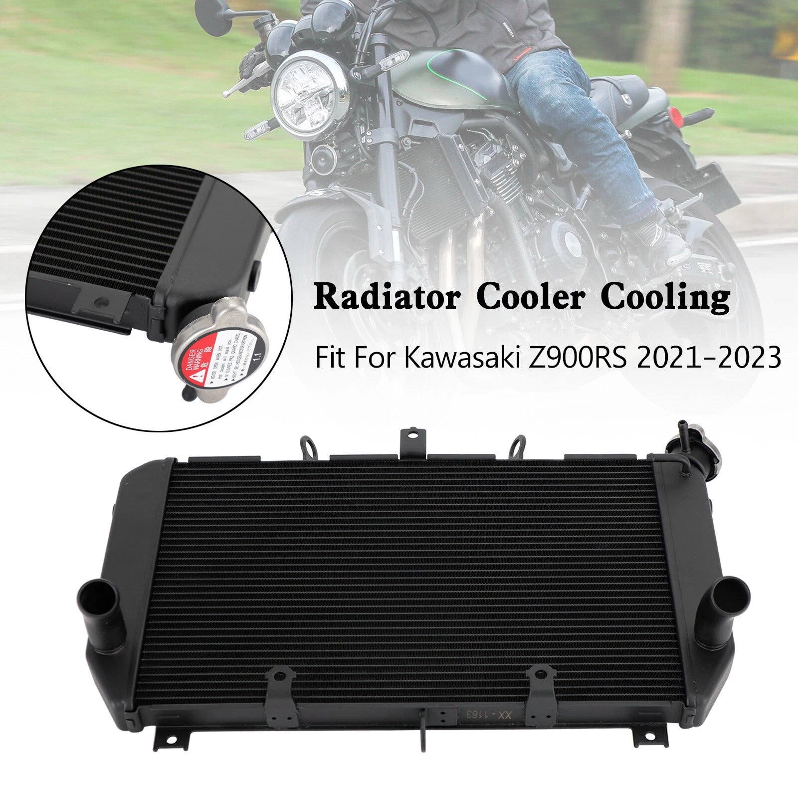 Aluminum Radiator Cooler for Kawasaki Z900RS (2017–2023) U3
