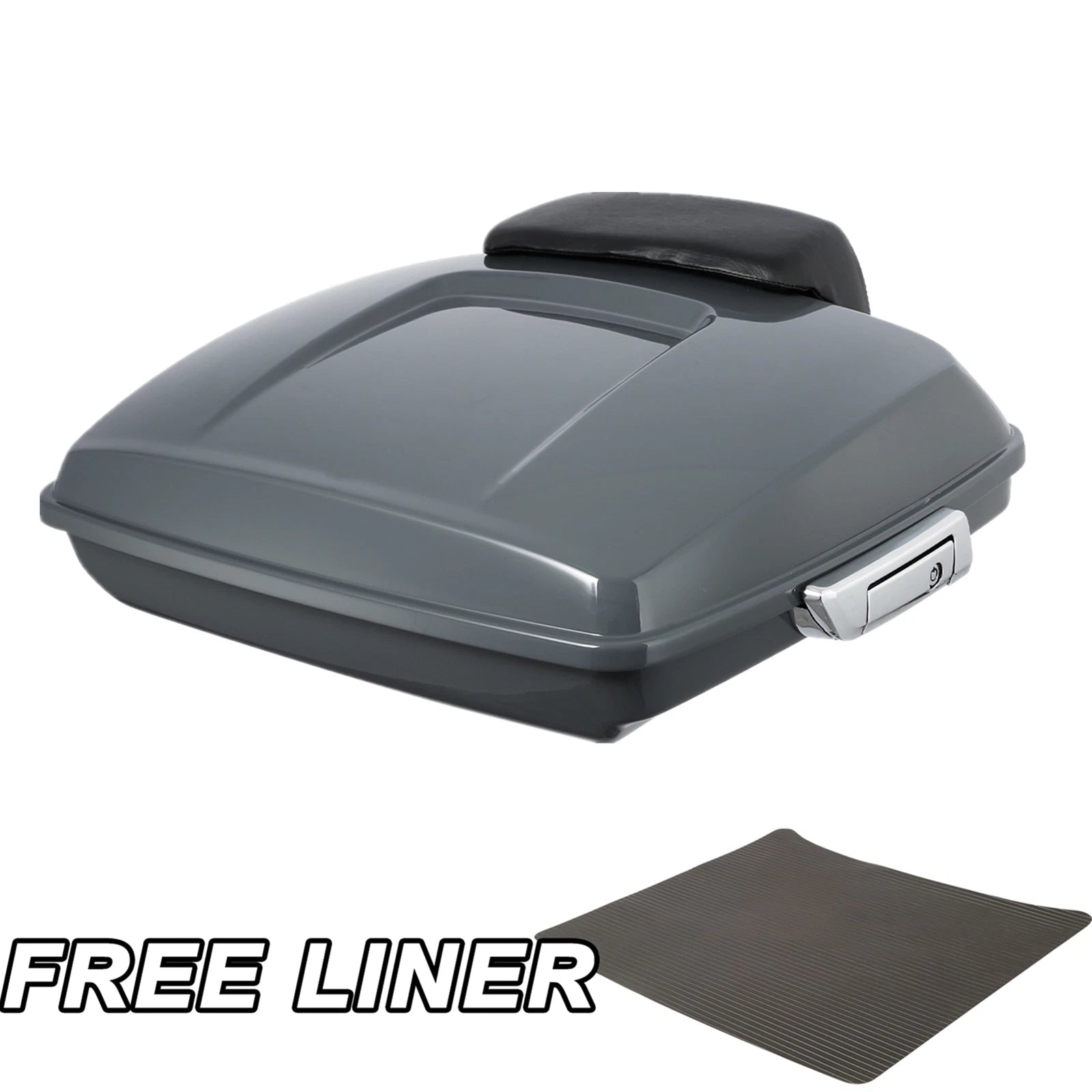 Trunk Backrest Pad for Harley Touring Electra Glide (2014–2023) Gunship Gray