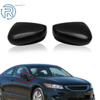 Set of 2 Plastic Gloss Black Side Mirror Covers for Honda Accord (2008-2012)