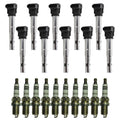 Set of 10 Ignition Coils & Spark Plugs for Audi R8 GT (2008–2015)