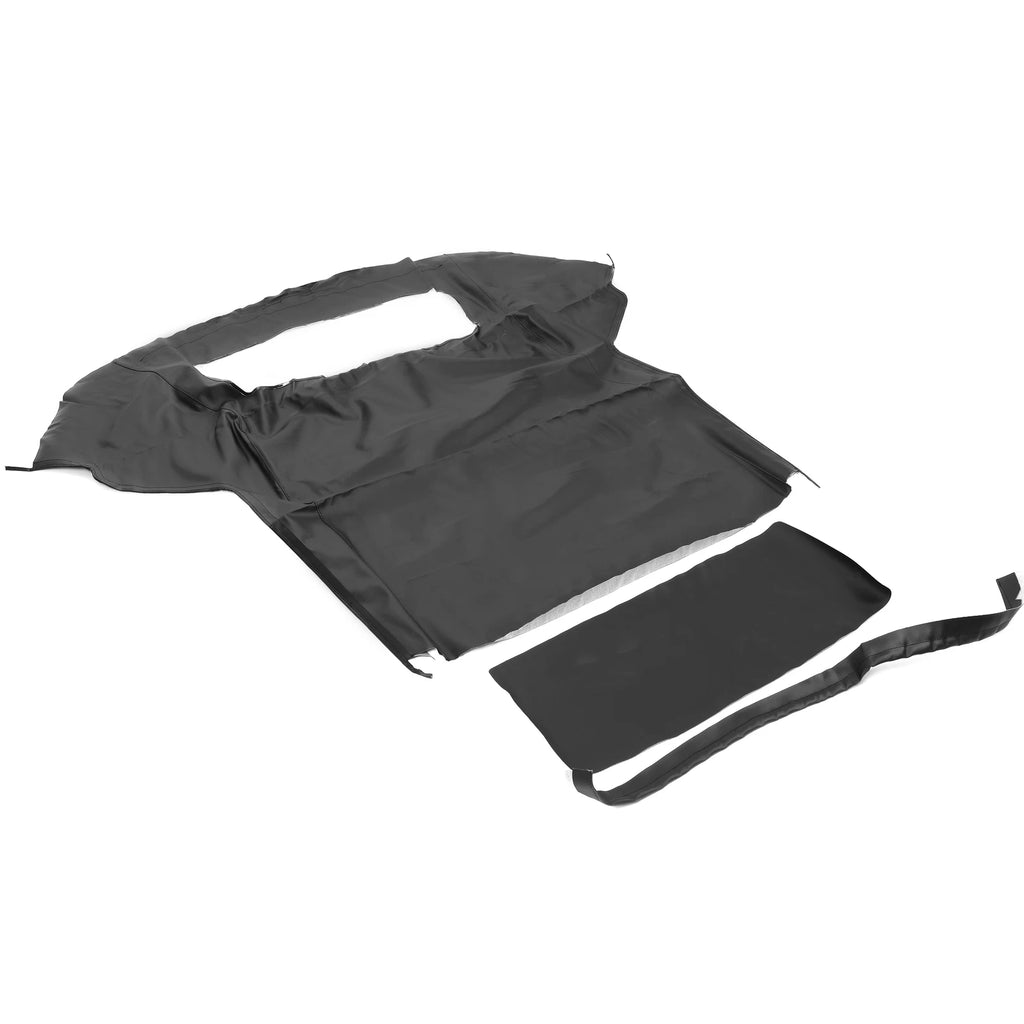Black Soft Top with Plastic Window for Ford Mustang Convertible (1983–1990, 1993)