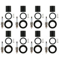 Set of 8 Bosch Nickel Spark Plugs & NGK Ignition Coil Boots for Ram 1500 Dakota V8 (2002–2010)