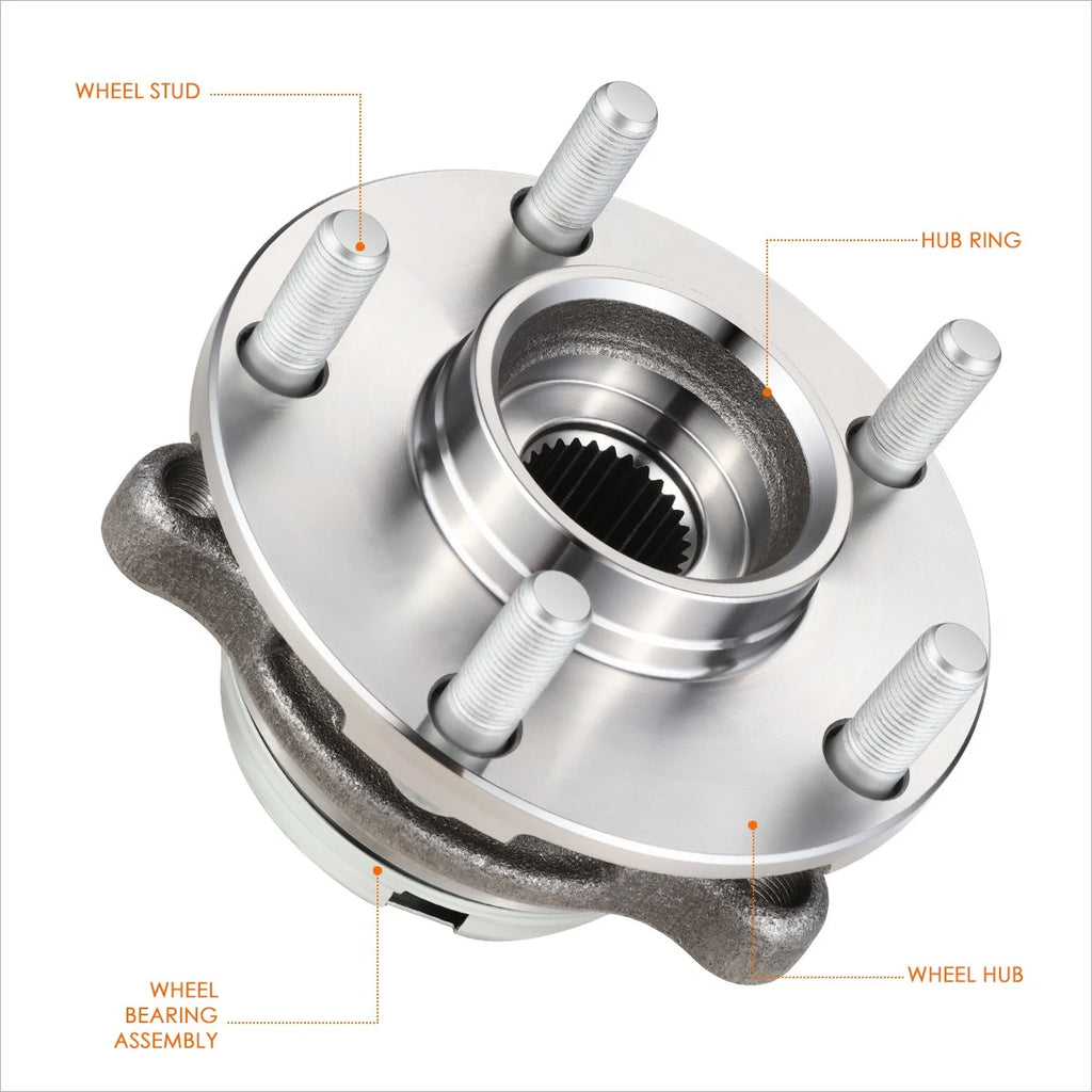 Set of 2 Wheel Hub Bearing Assemblies for Nissan Murano Quest (2003–2009)