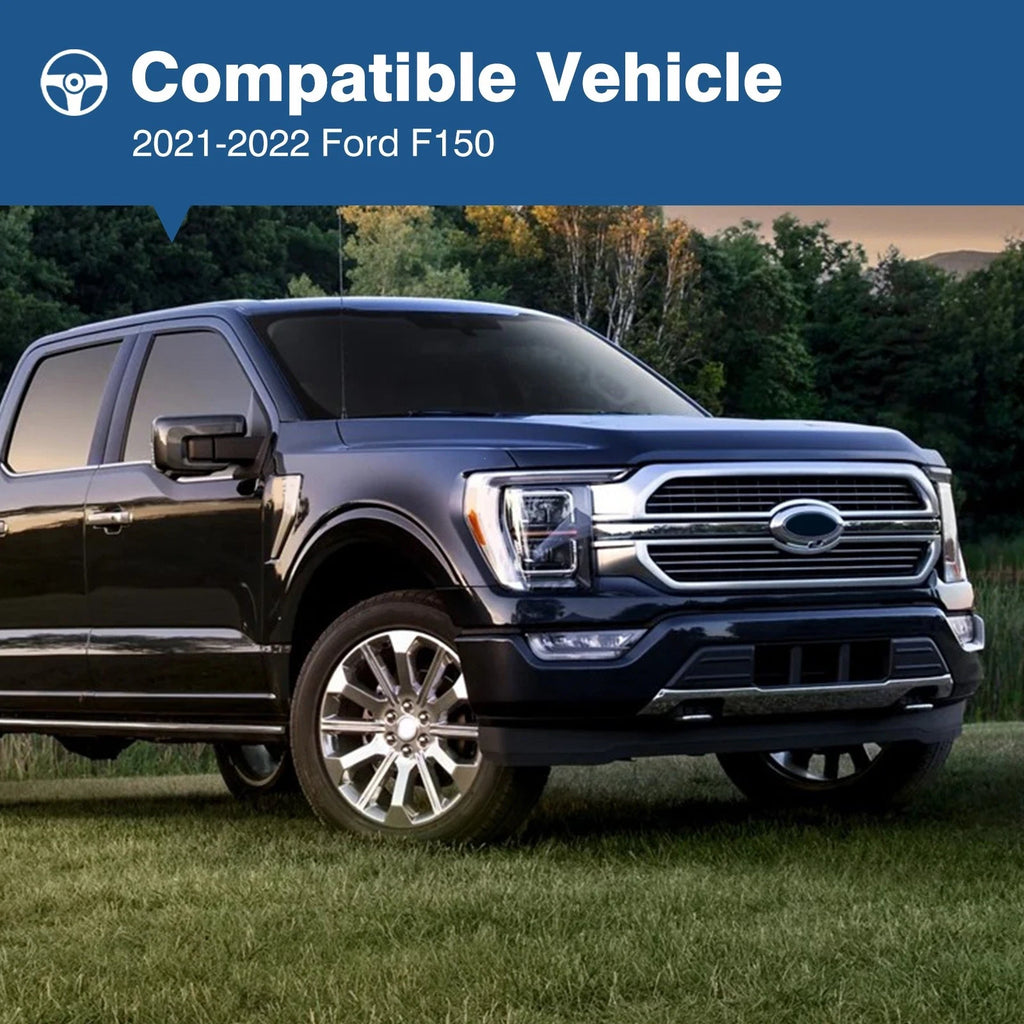 Black Steel Front Bumper Face Bar for Ford F-150 (2021–2023)