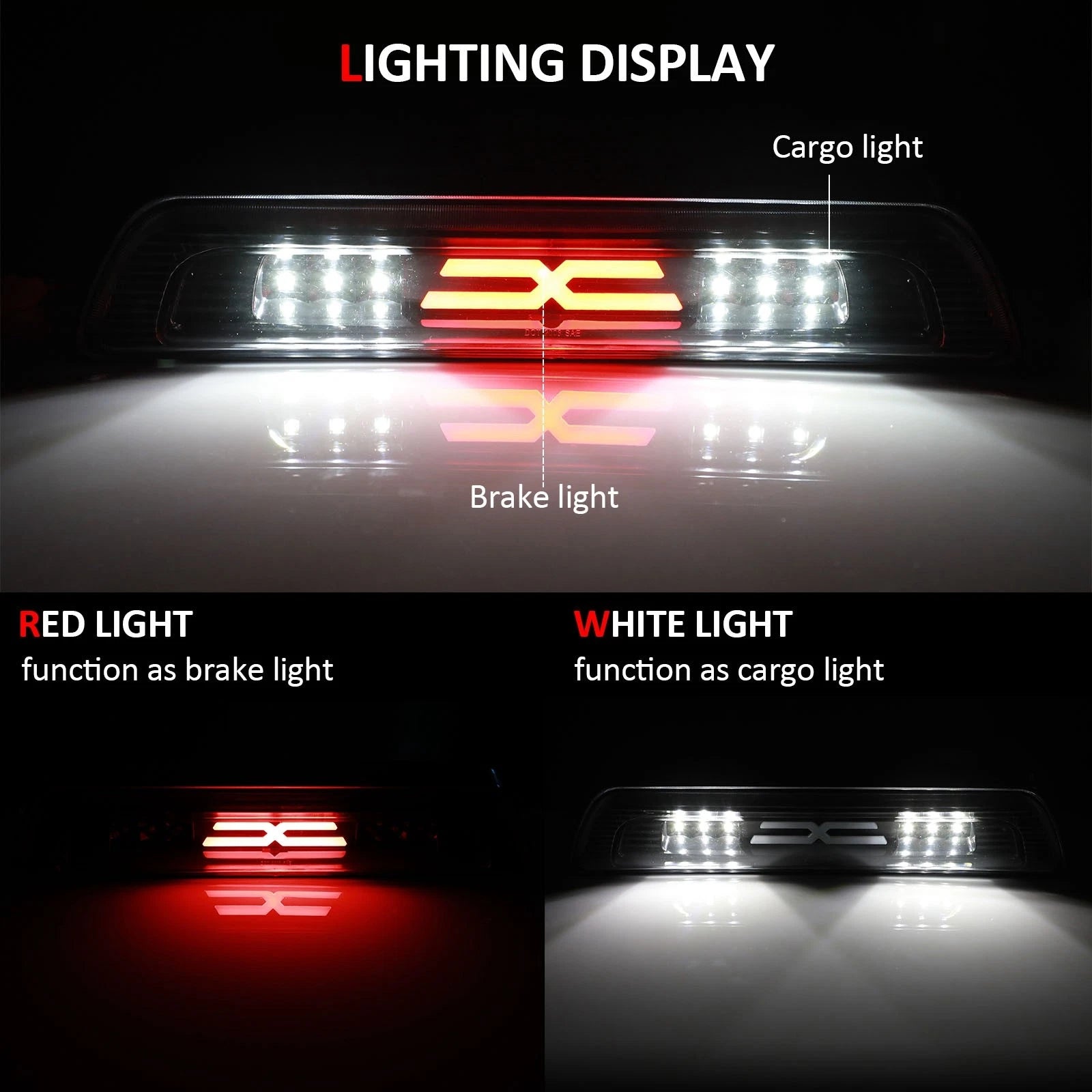 3rd Brake Light for Toyota Tundra (2007–2018) Black Housing Clear Lens 81570-0C050