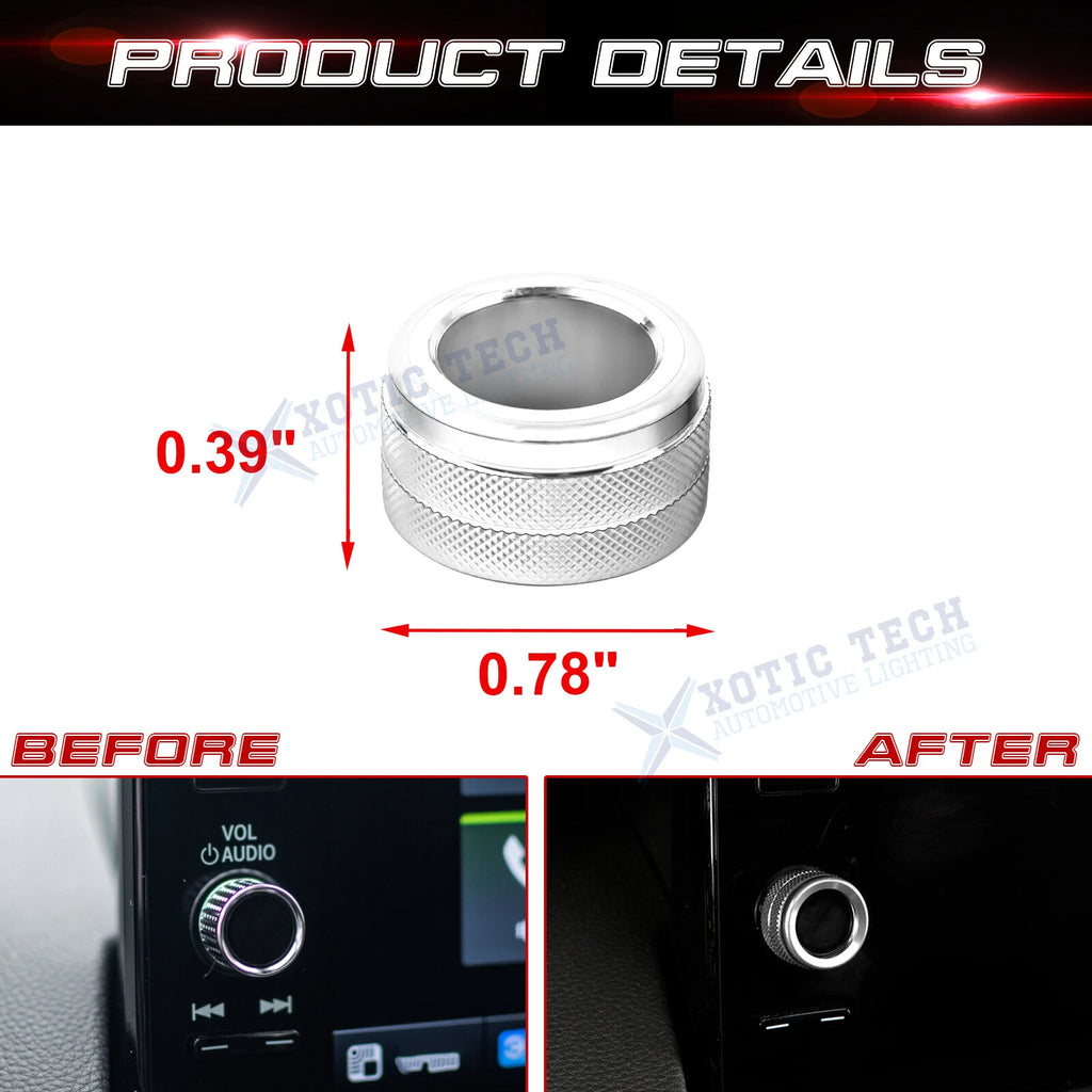Audio Volume Control Knob Cover Ring Decal for Honda Civic, CR-V (2023-2026)