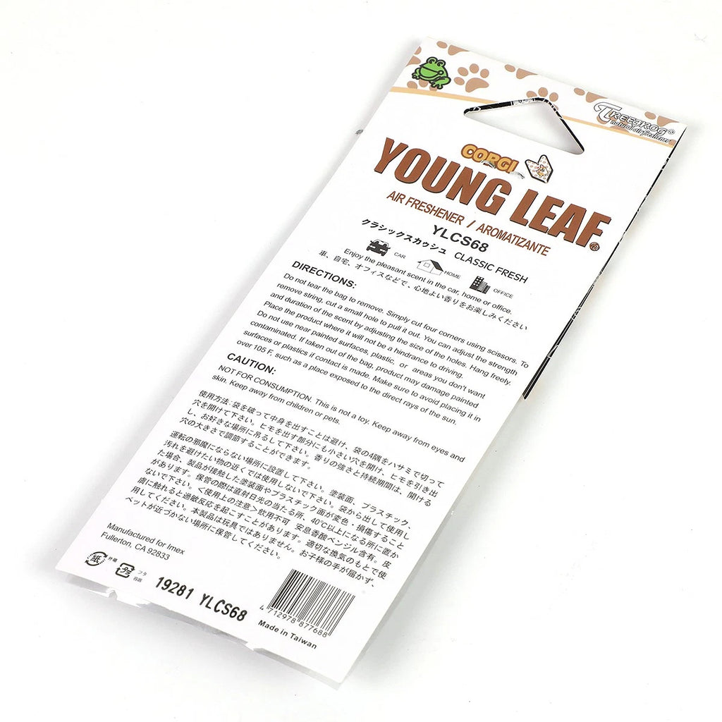 Hanging Air Freshener for Car Office - Treefrog Wakaba Young Leaf Classic
