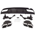 Bumper Diffuser & Exhaust Tail Muffler Pipe for Mercedes Benz C63 AMG (2014–2018)