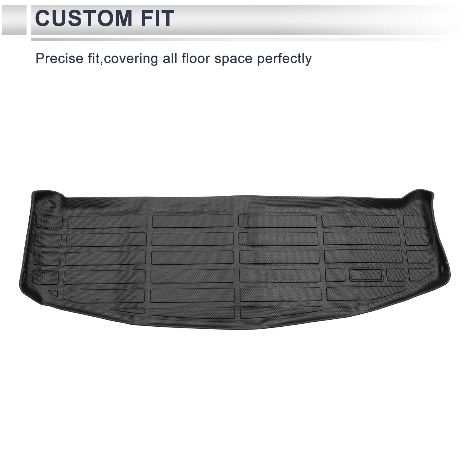 Cargo Liner Rear Trunk Mat for Hyundai Santa Fe (2024–2025) TPE Long Grid Pattern
