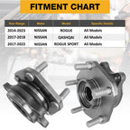 2 Front Wheel Hub Bearings 513357 for Nissan Rogue (2014–2023) Rogue Sport (2017–2022)