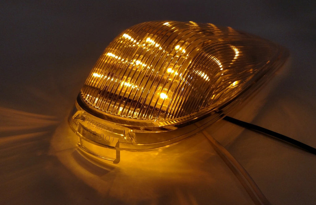 Cab Light Amber LED Clear Lens Chrome Housing for Jeep Wrangler (1997–2006)