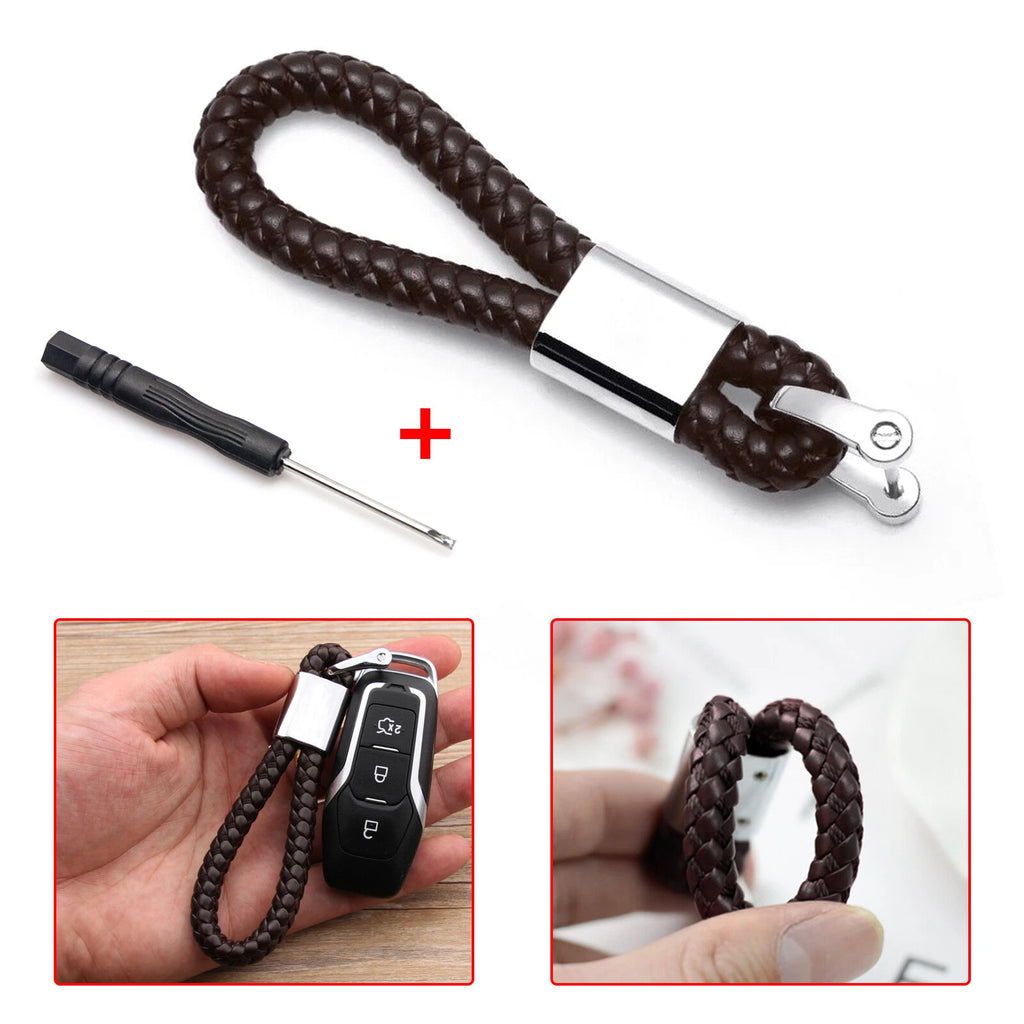 Leather Braided Keychain for Auto Home Key Ring Holder Men (2010–2020)