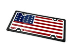 American USA Flag License Plate Frame Black Red White Blue for General