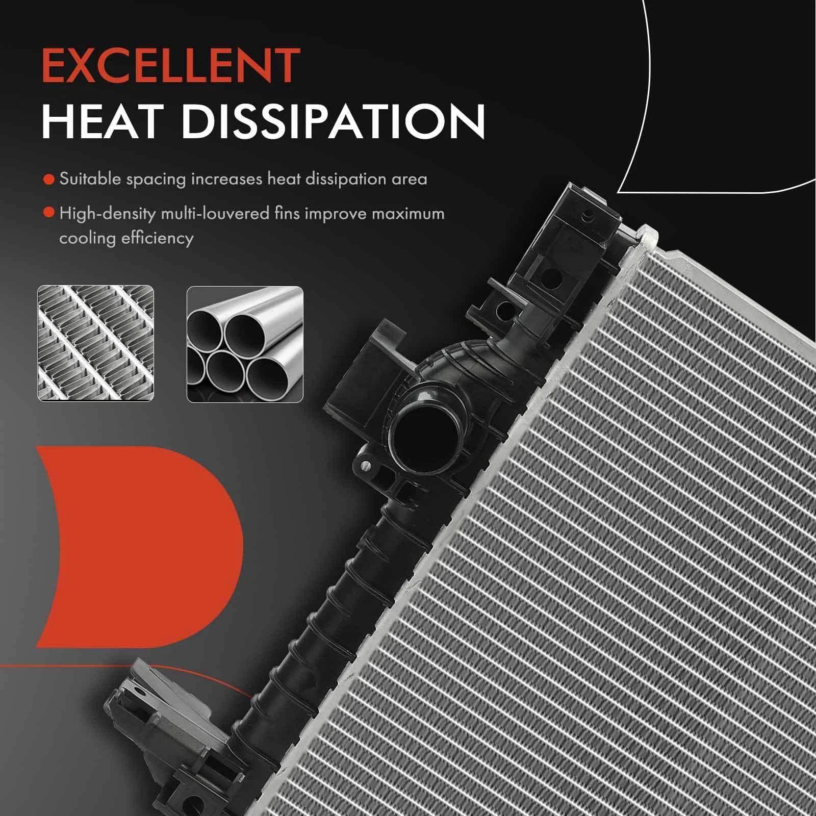 Aluminum Radiator for Lincoln MKZ Ford Fusion (2017–2020) Turbocharged