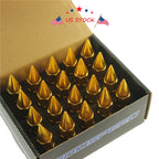 20PCS Gold Aluminum Spiked Extended Tuner Lug Nuts for Wheels M12X1.5