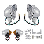 Headlight Lamp Spotlight for Motorcycle (Universal, Chrome)