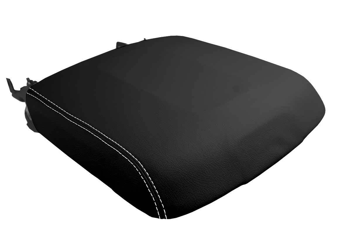 Leather Console Lid Armrest Cover for Chevrolet Tahoe (2016–2019) White Stitch