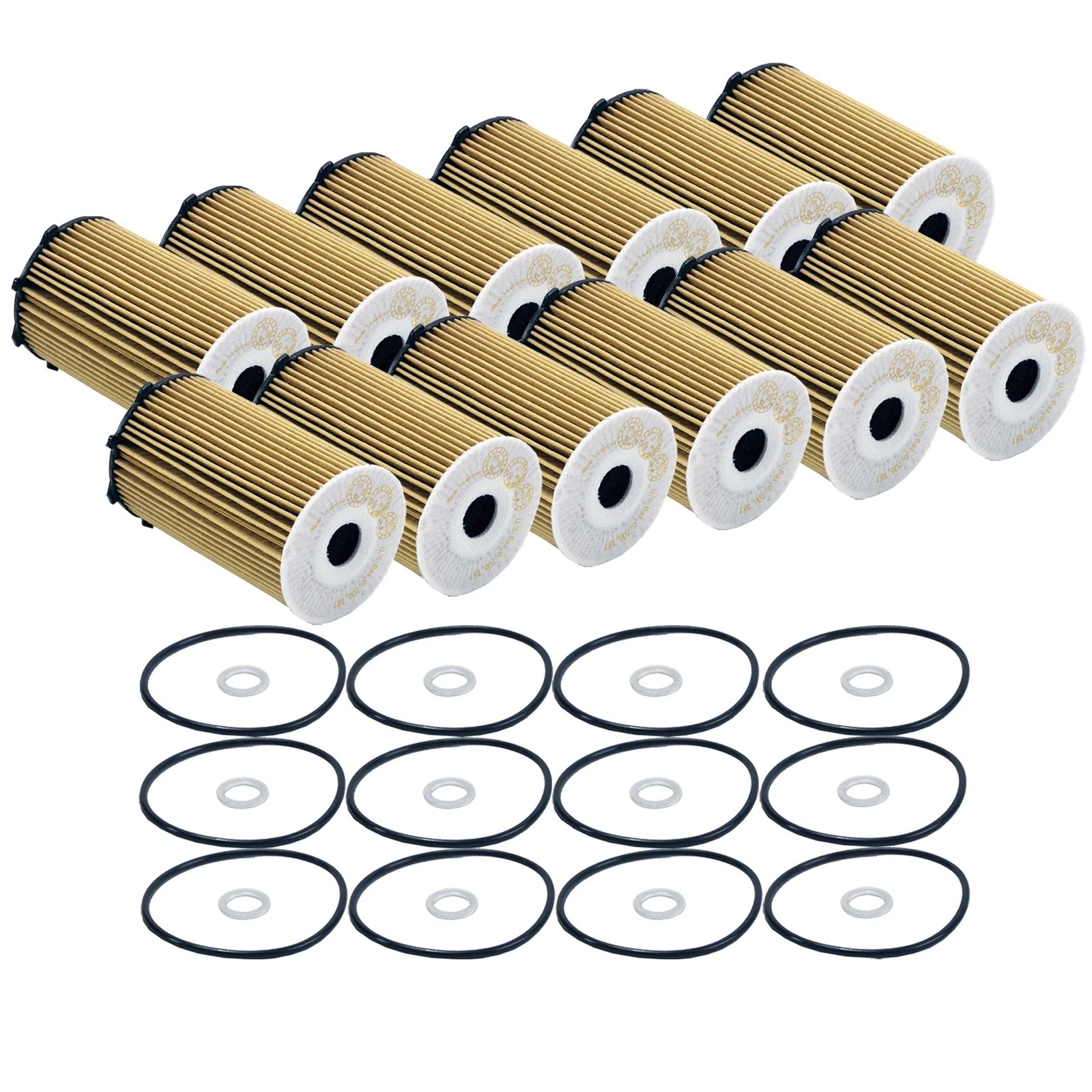 Set of 12 Engine Oil Filters for Hyundai Kia V6 (StdAsp GAS)