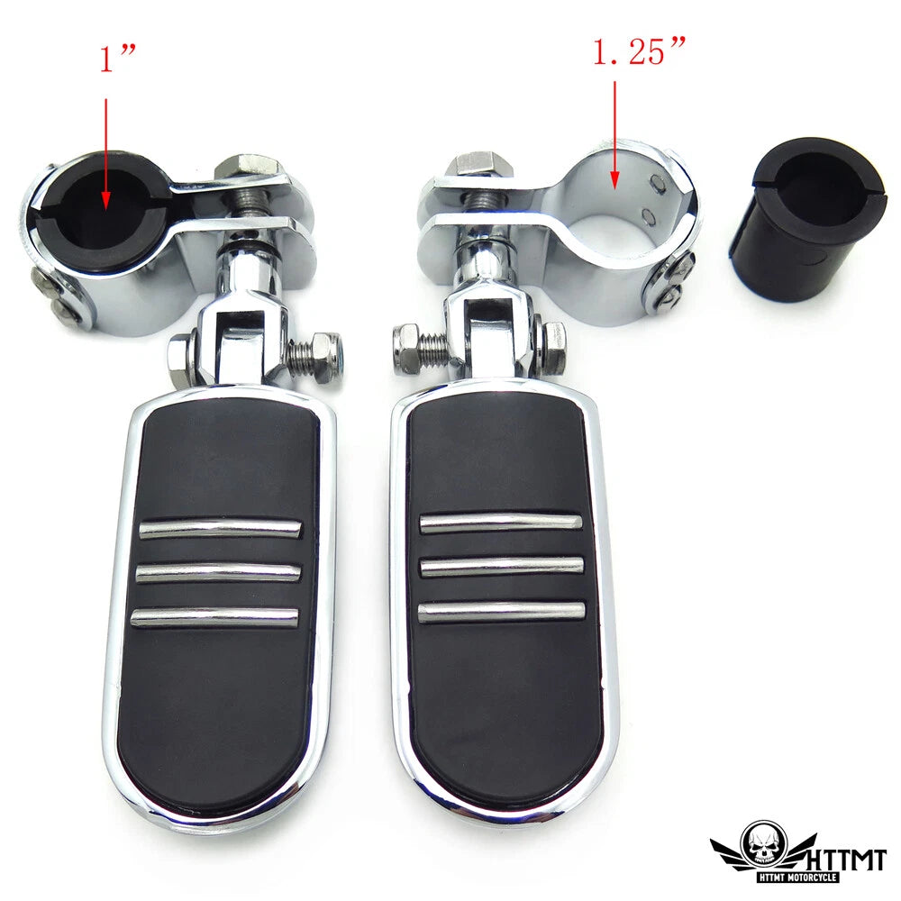 Highway Streamliner Foot Peg Mount Clamp for Harley Sportster 883 1340 (1", 1 1/4")