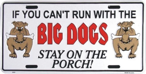 Big Dog License Plate Tag for GMC Truck