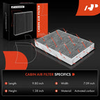 Activated Carbon Cabin Air Filter for Nissan Rogue/Rogue Sport (2014–2020)