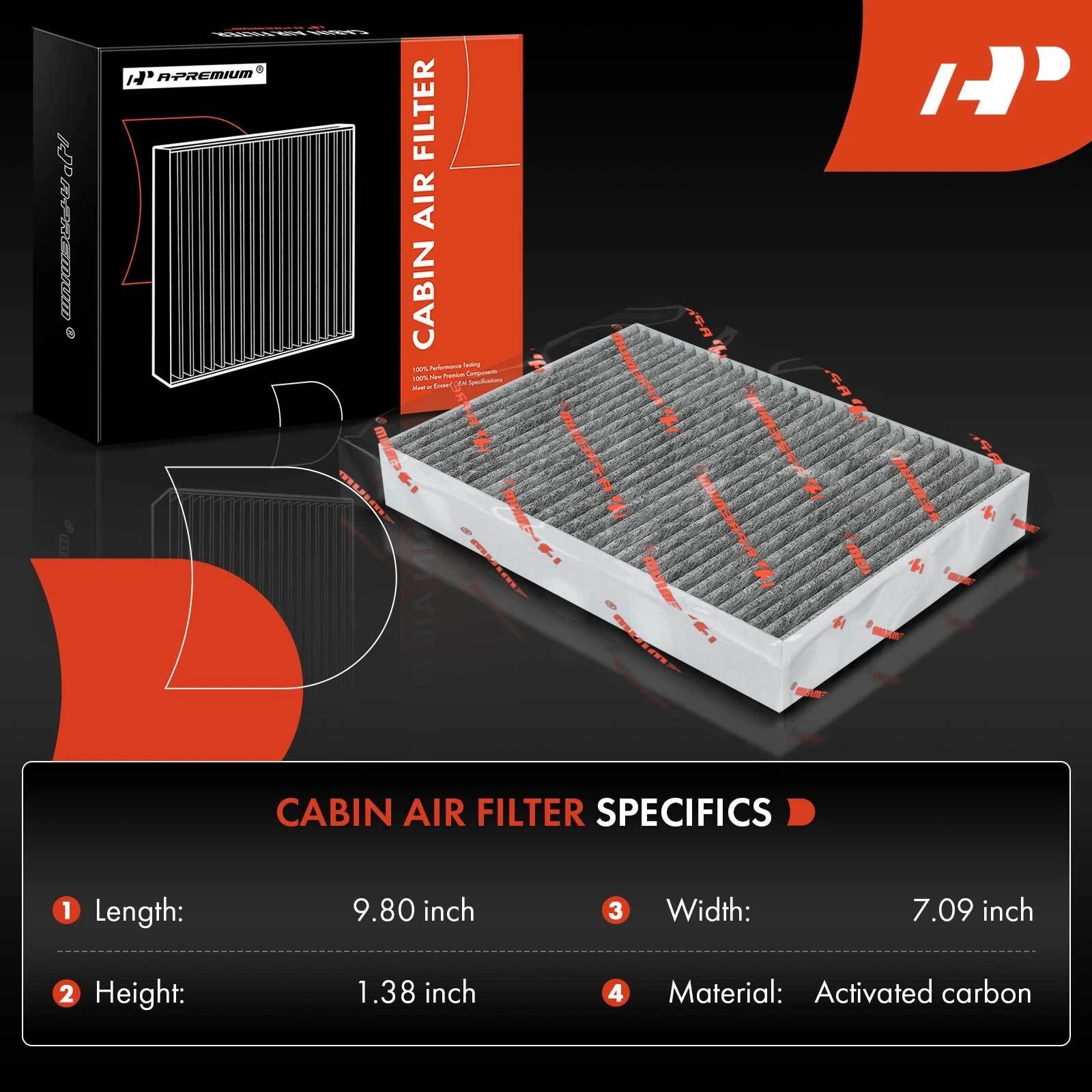 Activated Carbon Cabin Air Filter for Nissan Rogue/Rogue Sport (2014–2020)