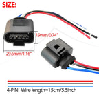 4Pin D-Shape Pigtail Wire Connector Cable Kit for VW Audi Seat Skoda (1996–2023)