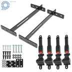 Set of 4 Retractable Golf Cart Seat Belts & Bracket Kit for E-Z-G-O Yamaha Club Car
