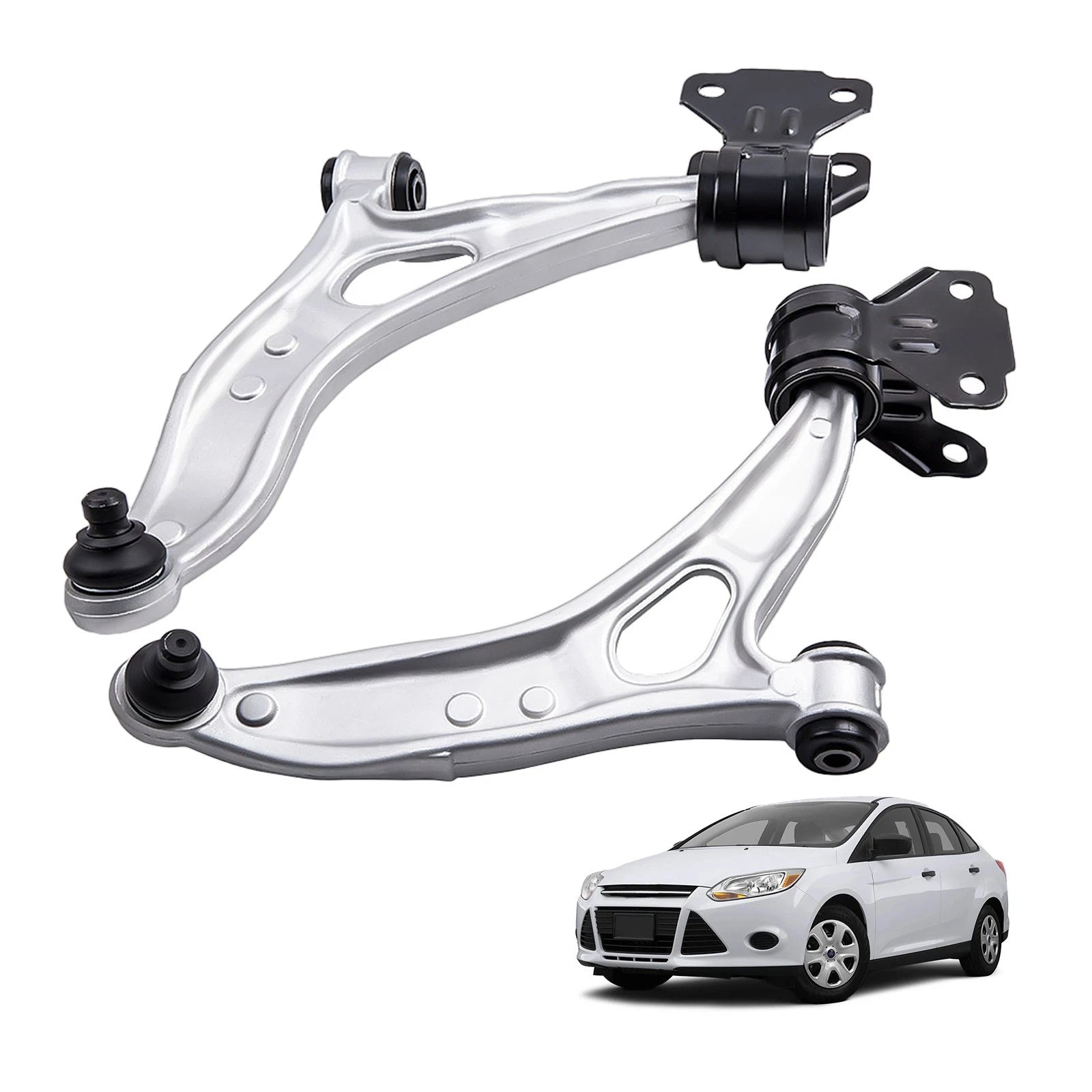 2x Front Suspension Control Arm Kit and Ball Joints for Ford Focus (2013–2018)