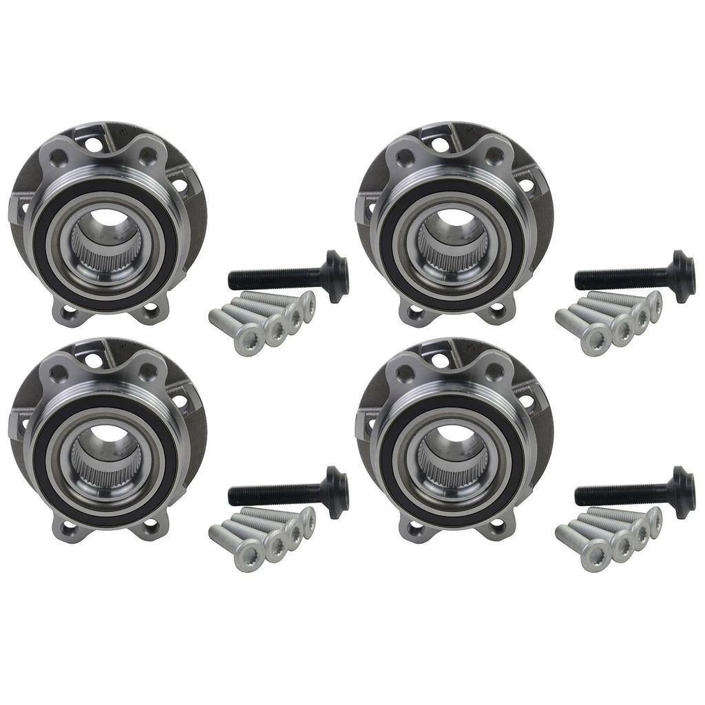 Set of 4 Wheel Hub Bearing Kit for Audi A4 A6 A7 A8 Q5 S5 S6 S7 SQ5 (2008–2018)