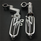 1.5" Flame Foot Peg Clamps for Harley Sportster 883 1340 XL1200 (1986–2023)