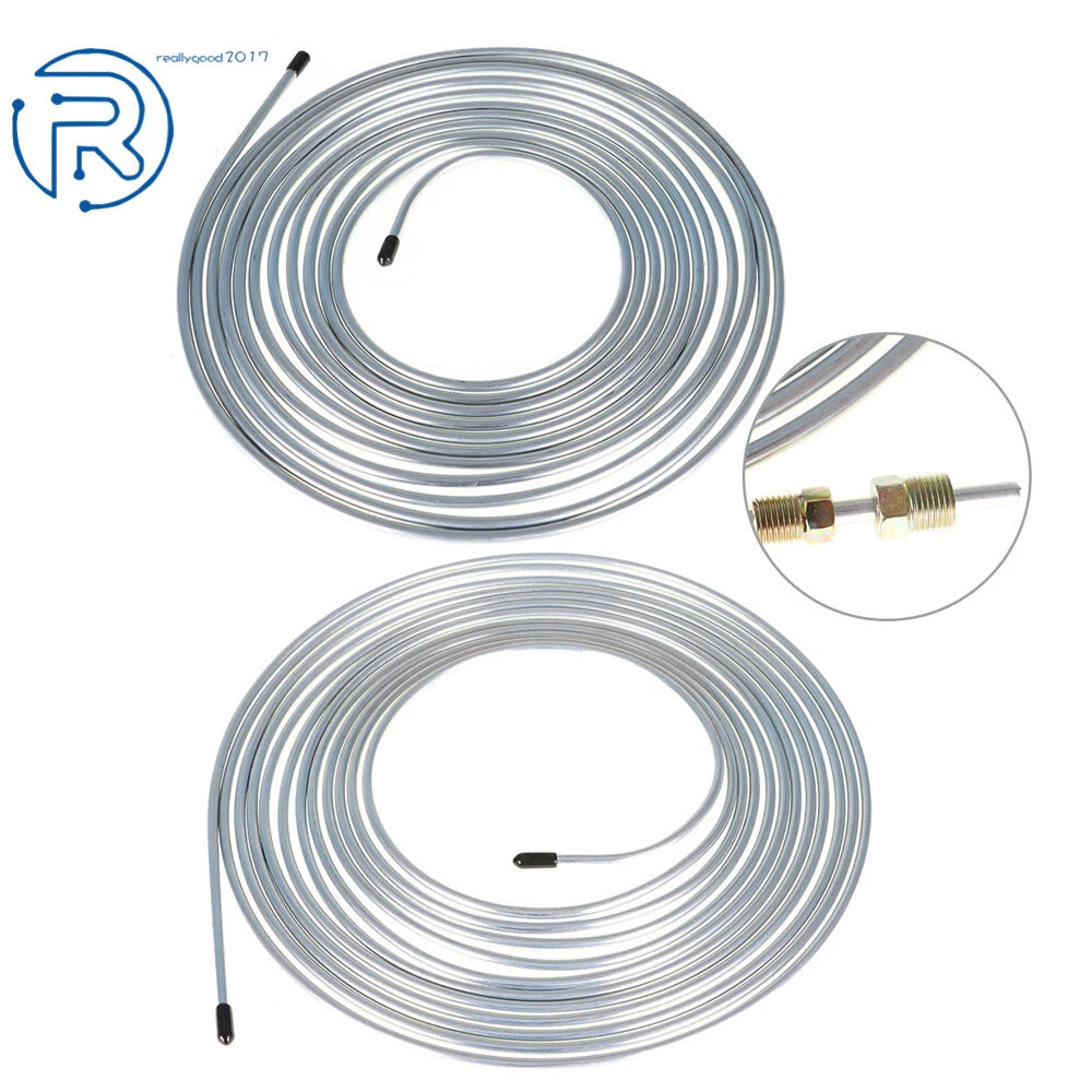 Zinc-Coated Brake Line Tubing Kit for Universal Vehicles (25 Ft.)