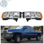 Headlights Pair for Dodge Ram 1500-3500 (1994–2002) Halogen