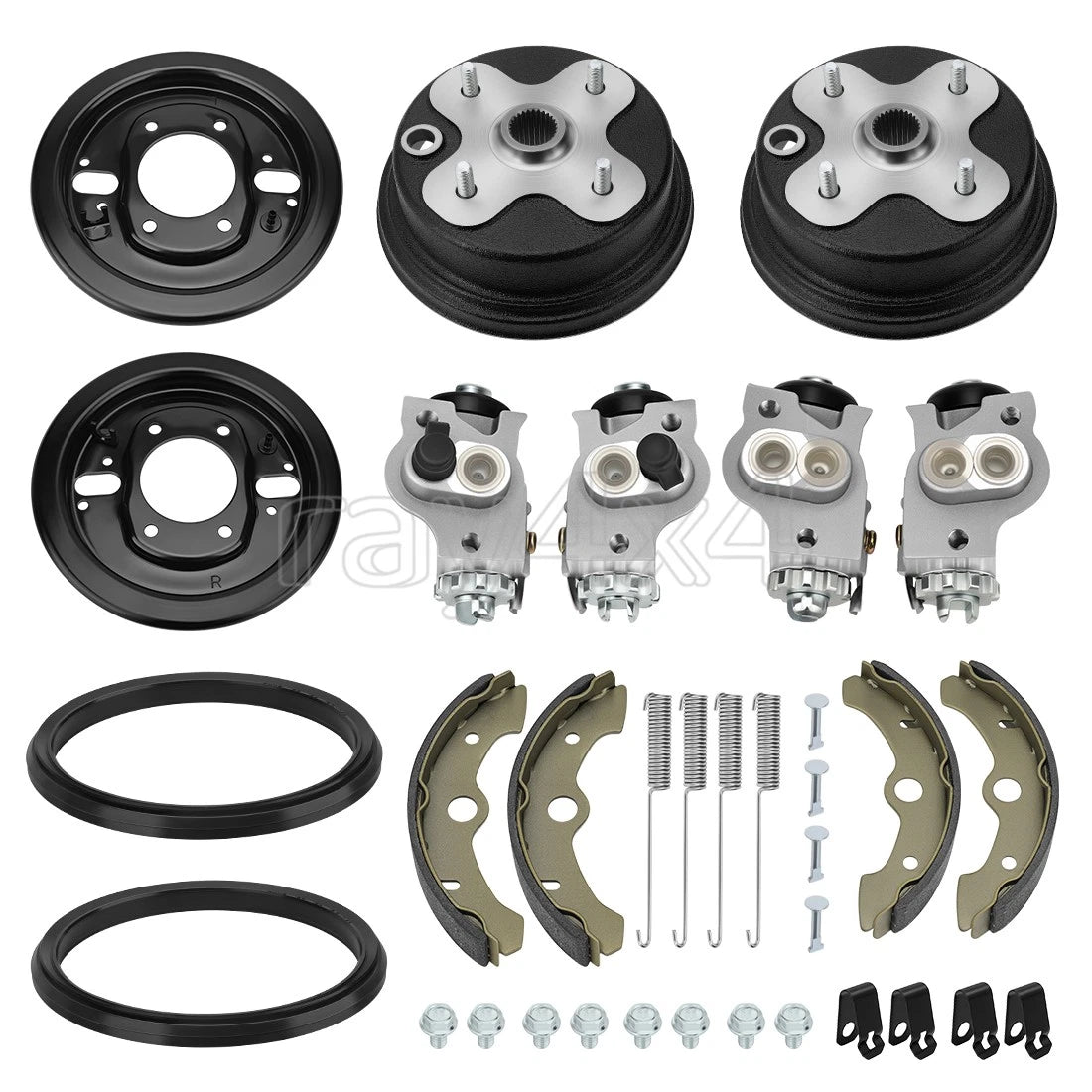 Front Brake Drum Plate Cylinder Set for Yamaha Big Bear 350 (1989–1998)
